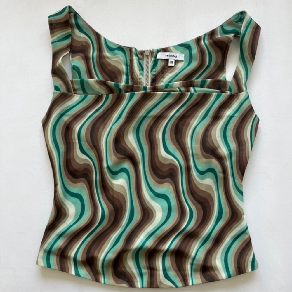 Miaou Imogene Corset Top Mint Chocolate